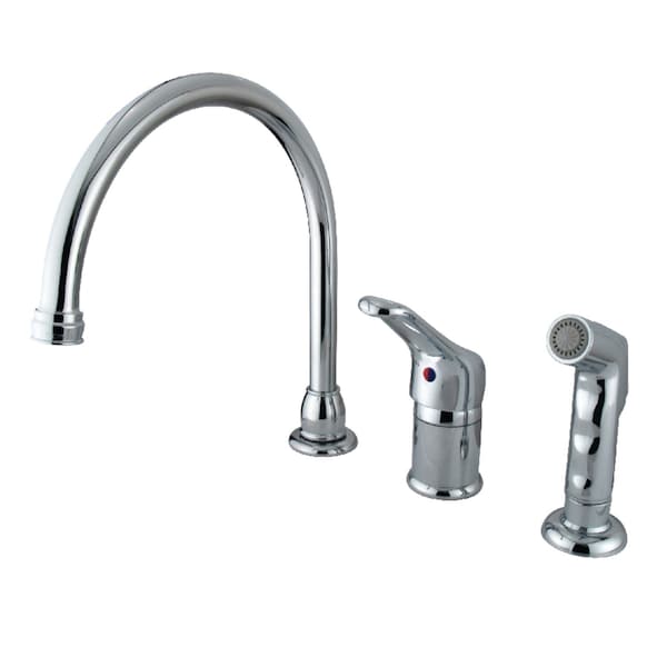 KB811 Single-Handle Widespread Kitchen Faucet, Polished Chrome